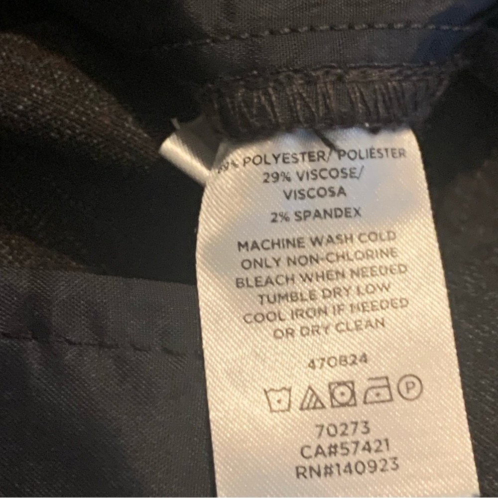 NWOT Ann Taylor Factory Charcoal gray burgundy Check dress pants Sz 10 - Picture 13 of 16